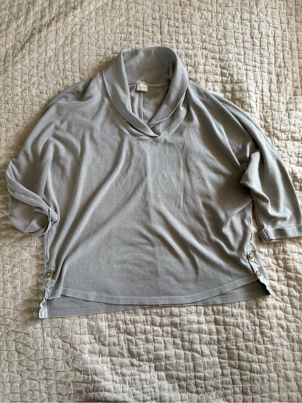 Poetry Grey Cowl Neck Slouchy Blouse size 10